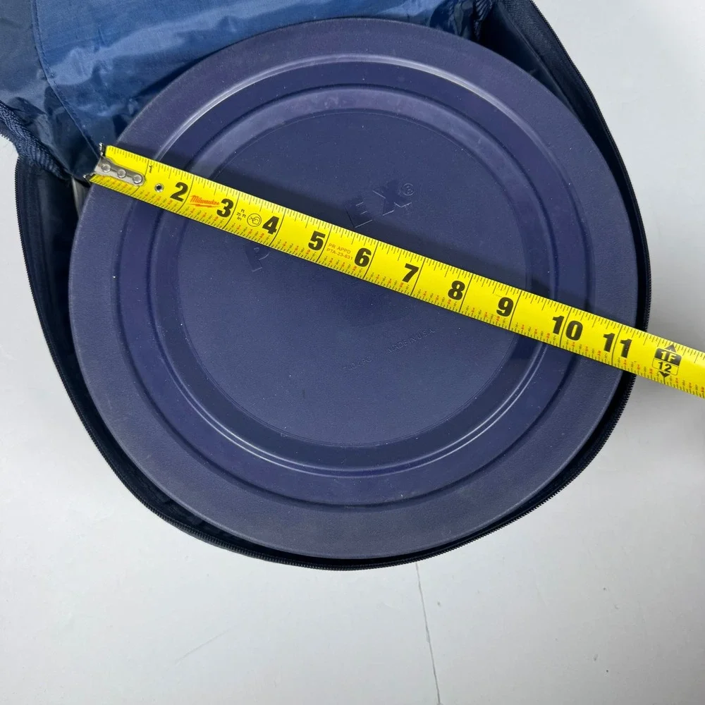 Vintage Pyrex Portables Food Carrier 4.5QT Navy Blue Insulated Bag Bowl 7404-S